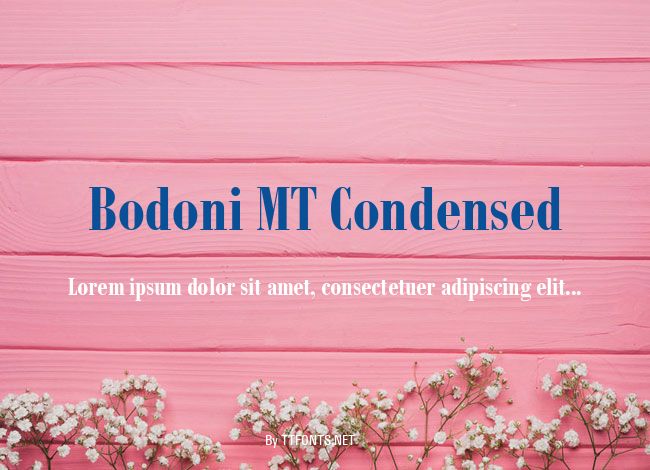 Bodoni MT Condensed example